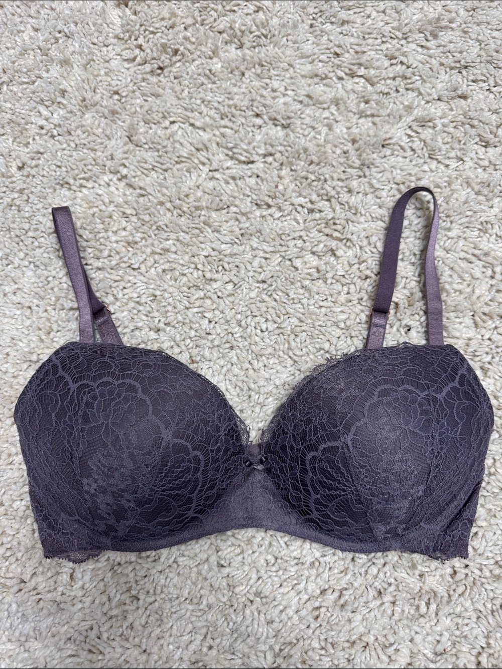 Victoria's Secret Lace T-Shirt Bra in Dusty Purple
